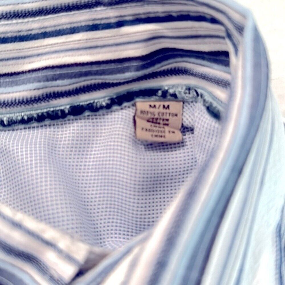 Tommy Bahama Jeans Men's Long Sleeve Cotton Button Down Striped Size Medium - Picture 3 of 6